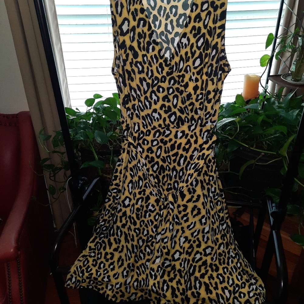 INC International Concepts: yellow leopard 🐆dress